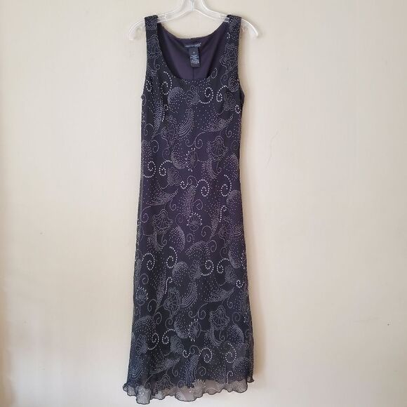 JONATHAN MARTIN Studio Women's Maxi Dress Size 12 Set of 2 Black-white Wimsigoth - Picture 2 of 11